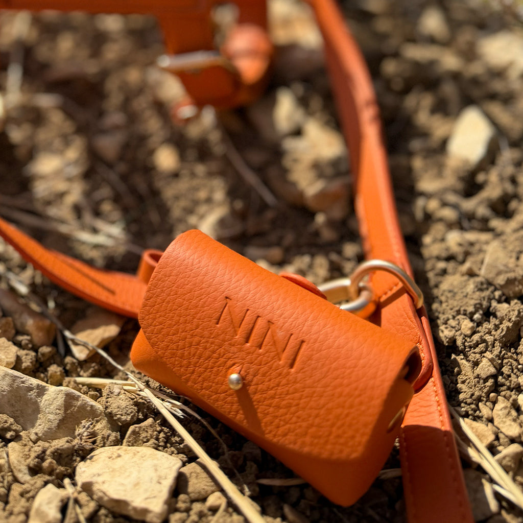 Pochette Sac à Crotte Chien Orange – Vegan